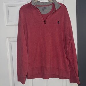 Polo by Ralph Lauren Men's Zip-Up Red Sweatshirt